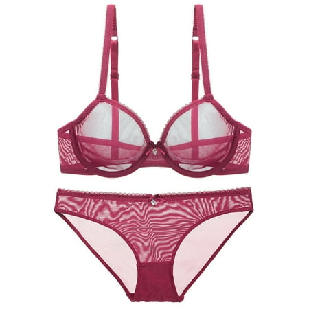 fanshao Women Sexy Underwear Set See Through Lacing Trim Bra Brassiere Low Rise Briefs
fanshao Women Sexy Underwear Set See Through Lacing Trim Bra Brassiere Low Rise Briefs