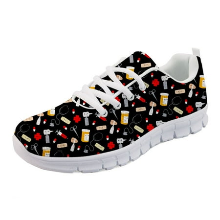Cartoon Nursing Items Print Sneakers for Girls Lace-up Breathable Womens Shoes Cute Nurse Pattern Casual Zapatos Mujer
Cartoon Nursing Items Print Sneakers for Girls Lace-up Breathable Womens Shoes Cute Nurse Pattern Casual Zapatos Mujer