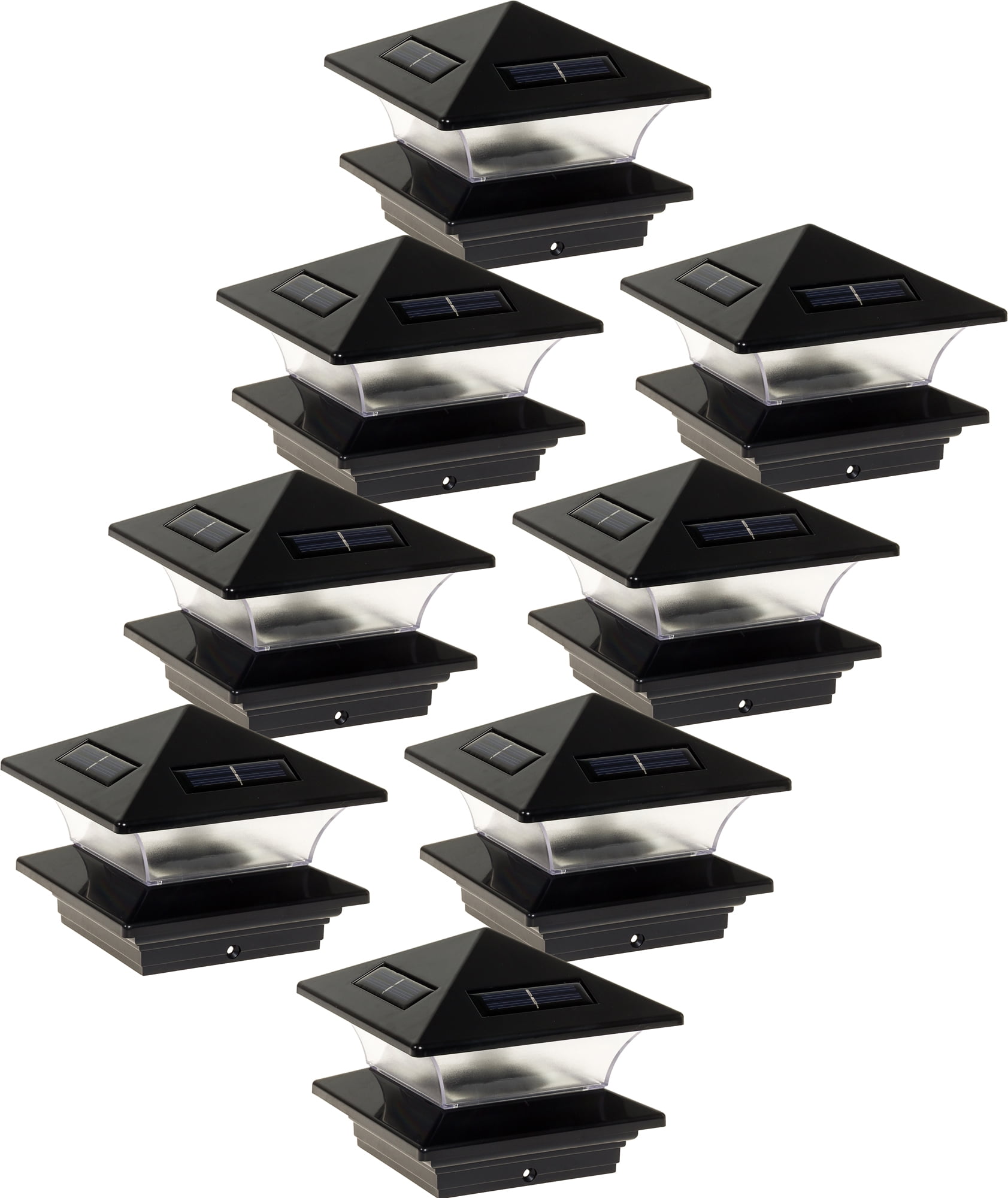 GreenLighting 8 Pack Pinnacle Solar Powered LED Post Cap Light For 4x4