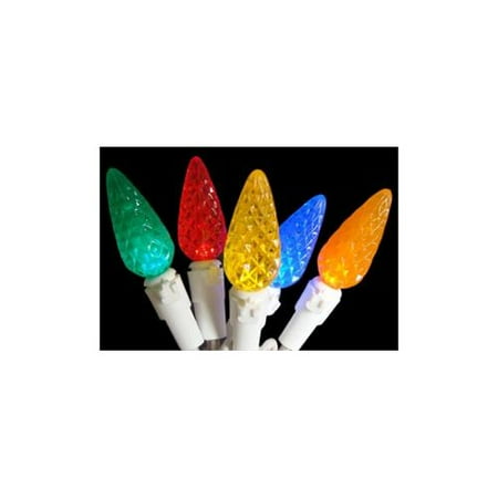 set of 50 faceted multi color led c6 christmas lights set of 50 faceted multi color led c6 christmas lights