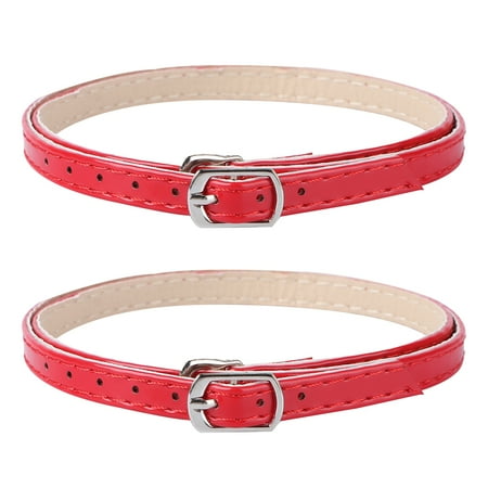NUOLUX 1Pair Woman Faux Leather High Heel Shoelace Anti-Drop Cross Shoe Straps