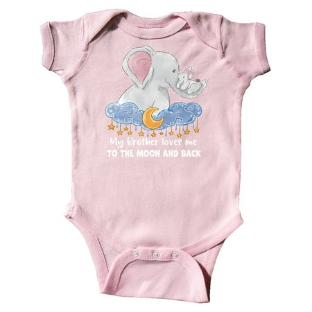 Inktastic My Brother Loves me to the Moon and Back Elephant Family Gift Baby Boy or Baby Girl Bodysuit
Inktastic My Brother Loves me to the Moon and Back Elephant Family Gift Baby Boy or Baby Girl Bodysuit
