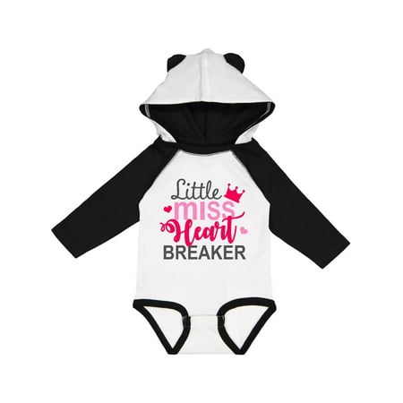 Inktastic little miss heart breaker Gift Baby Boy or Baby Girl Long Sleeve Bodysuit