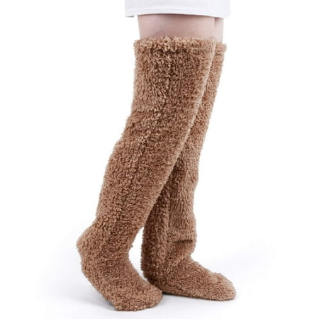 Peoaieh Over Knee High Fuzzy Socks Plush Slipper Stockings Furry Long Leg Warmers Winter Home Sleeping Socks (Brown)
Peoaieh Over Knee High Fuzzy Socks Plush Slipper Stockings Furry Long Leg Warmers Winter Home Sleeping Socks (Brown)