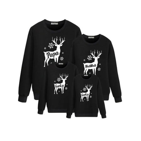 Family Matching Tops Christmas Cartoon Elk Print Round Neck Long Sleeve Pullover for Kids Parents
Family Matching Tops Christmas Cartoon Elk Print Round Neck Long Sleeve Pullover for Kids Parents