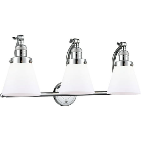 Polished Chrome Tone Bathroom Vanity 28 Wide Matte White Cased Glass Steel/Cast Brass Medium Base LED 3 Light Fixture
Polished Chrome Tone Bathroom Vanity 28 Wide Matte White Cased Glass Steel/Cast Brass Medium Base LED 3 Light Fixture