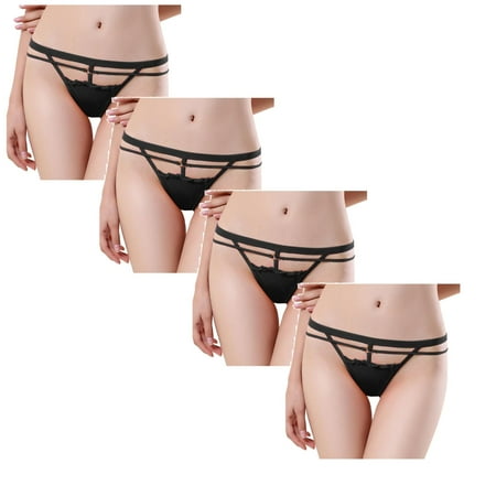 Womens Underwear Brief Low Waist Ribbon Full Transparent Lace Seductive Thong Panties4PC
Womens Underwear Brief Low Waist Ribbon Full Transparent Lace Seductive Thong Panties4PC