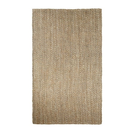 2’ x 3’ Gray, Cream and Brown Hoopes Design Area Throw Rug