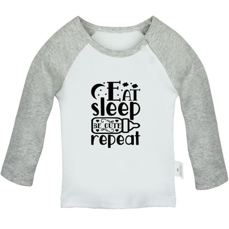 Eat Sleep Cute Repeat Funny T shirt For Baby Newborn Babies T-shirts Infant Tops 0-24M Kids Graphic Tees Clothing (Long Gray Raglan T-shirt 6-12 Months)
Eat Sleep Cute Repeat Funny T shirt For Baby Newborn Babies T-shirts Infant Tops 0-24M Kids Graphic Tees Clothing (Long Gray Raglan T-shirt 6-12 Months)