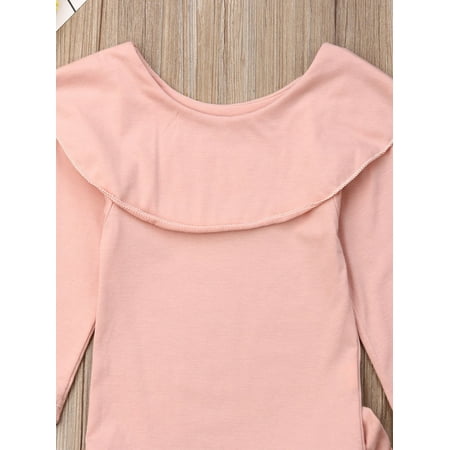 2Pcs Kids Baby Girls Solid Color Autumn Tracksuit Off Shoulder Long Sleeve Romper Bodysuit Tops + Bowknot Pants
2Pcs Kids Baby Girls Solid Color Autumn Tracksuit Off Shoulder Long Sleeve Romper Bodysuit Tops + Bowknot Pants