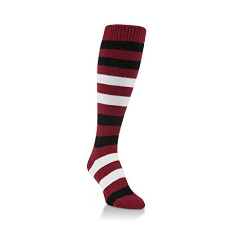 Worlds Softest Striped Team Womens Over the Calf Socks One Size Fits Most (Garnet/Black/White)
Worlds Softest Striped Team Womens Over the Calf Socks One Size Fits Most (Garnet/Black/White)