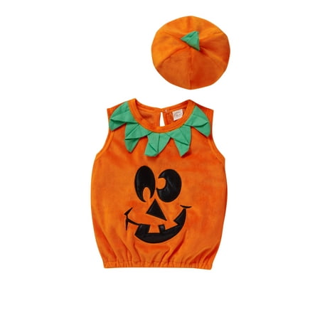 Calsunbaby Kids Baby Girls Boys 2Pcs Halloween Outfits Sleeveless Pumpkin Tank Tops Vest Hat Clothes Set Costume Orange 3-4 Years
Calsunbaby Kids Baby Girls Boys 2Pcs Halloween Outfits Sleeveless Pumpkin Tank Tops Vest Hat Clothes Set Costume Orange 3-4 Years