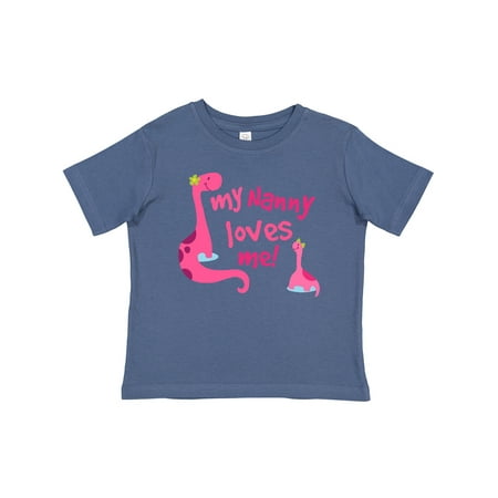 Inktastic My Nanny Loves Me Gift Baby Girl T-Shirt