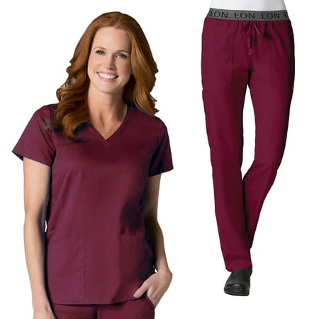 Maevn Eon Back Mesh Panel Shaped V-neck Top & Embroidered Logo Waistband Cargo Pant Scrub Set
Maevn Eon Back Mesh Panel Shaped V-neck Top & Embroidered Logo Waistband Cargo Pant Scrub Set