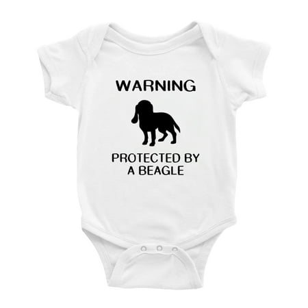 Warning: Protected by A Beagle Dog Funny Baby Rompers Newborn Clothes Outfits (White 0-3 Months)
Warning: Protected by A Beagle Dog Funny Baby Rompers Newborn Clothes Outfits (White 0-3 Months)
