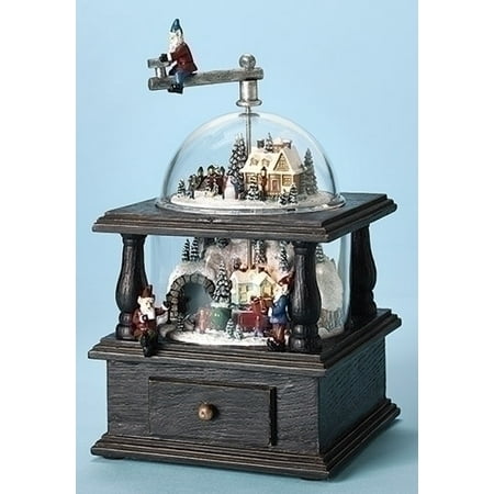 Amusements LED Lighted Musical Old Fashion Coffee Grinder Santa's Workshop Christmas Table Top 10