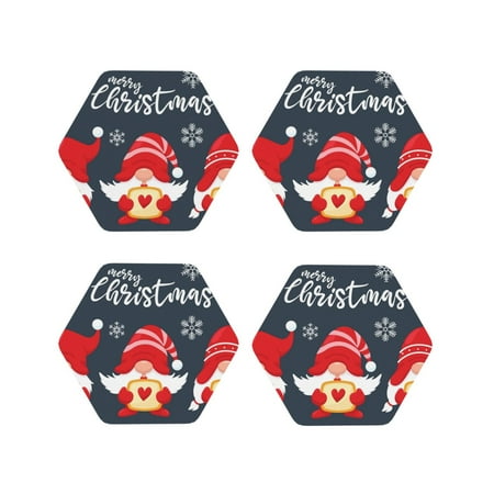 Fuzoiu Cute Christmas Gnomes (2) Print Leather Coasters Set Drink Coasters Set of 4 for Tabletop Protection Durable PVC Coasters Home Décor and Housewarming Gift-Hexagon
Fuzoiu Cute Christmas Gnomes (2) Print Leather Coasters Set Drink Coasters Set of 4 for Tabletop Protection Durable PVC Coasters Home Décor and Housewarming Gift-Hexagon