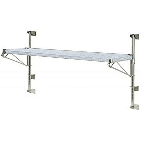 18 Deep x 60 Wide x 24 High Adjustable 1 Tier Solid Galvanized Wall Mount Shelving Kit
18 Deep x 60 Wide x 24 High Adjustable 1 Tier Solid Galvanized Wall Mount Shelving Kit