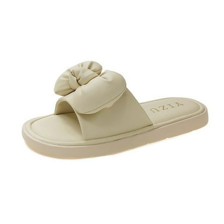 TUOBARR Beach Slippers for Women Women s Casual Fashion Slippers Solid Color Bowknot Flat Beach Slippers Yellow
TUOBARR Beach Slippers for Women Women s Casual Fashion Slippers Solid Color Bowknot Flat Beach Slippers Yellow