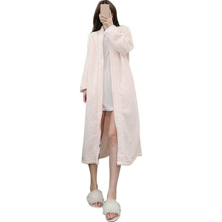 Long House Coat Zipper Front Robes Full Length Nightgowns with Pockets Loungewear
Long House Coat Zipper Front Robes Full Length Nightgowns with Pockets Loungewear