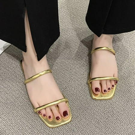 Aayomet Women Slippers Fashion Spring And Summer Women Slippers Flat Low Heel Open Toe Solid Color Slip On Sandals Gold 8.5
Aayomet Women Slippers Fashion Spring And Summer Women Slippers Flat Low Heel Open Toe Solid Color Slip On Sandals Gold 8.5