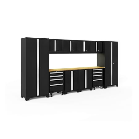 NewAge Products Bold Series Black 12 Piece Cabinet Set Heavy Duty 24-Gauge Steel Garage Storage System LED Lights Included
NewAge Products Bold Series Black 12 Piece Cabinet Set Heavy Duty 24-Gauge Steel Garage Storage System LED Lights Included