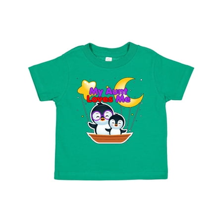 Inktastic My Aunt Loves Me Penguin Gift Toddler Boy or Toddler Girl T-Shirt