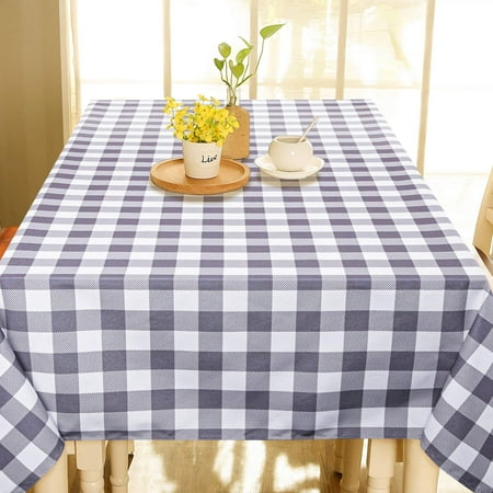 HOMERRY Table Cloths 57 x84 Water Resistant Dust-Proof Rectangle Check Table Cover White Gray Plaid.
HOMERRY Table Cloths 57 x84 Water Resistant Dust-Proof Rectangle Check Table Cover White Gray Plaid.