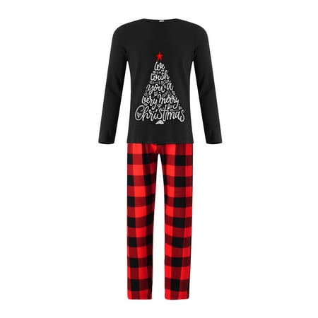 Calsunbaby Christmas Family Matching Pajamas Set Letter Print Long Sleeve Tops and Casual Loose Plaid Pants Sleepwear
Calsunbaby Christmas Family Matching Pajamas Set Letter Print Long Sleeve Tops and Casual Loose Plaid Pants Sleepwear