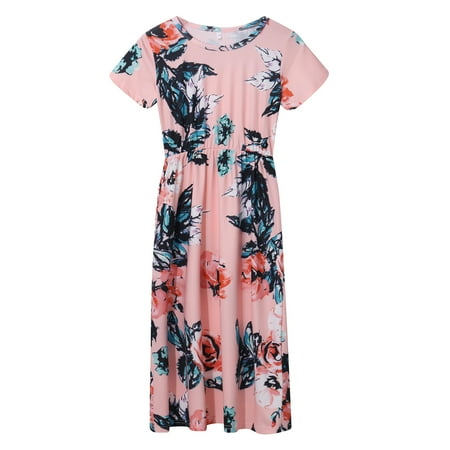 DNDKILG Baby Toddler Girls Summer Floral Dresses Dress Short Sleeve Sundress Pink 2Y-8Y 100
DNDKILG Baby Toddler Girls Summer Floral Dresses Dress Short Sleeve Sundress Pink 2Y-8Y 100