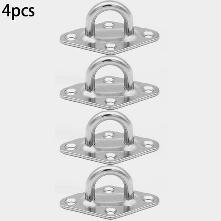 RAINB 4Pcs Stainless Steel Ceiling Fans Hammocks Rings Fixed Hooks For Home Kitchen