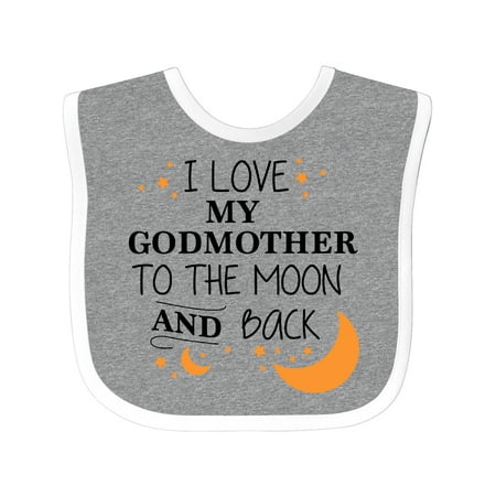 Inktastic I Love My Godmother to the Moon and Back Gift Baby Boy or Baby Girl Bib
Inktastic I Love My Godmother to the Moon and Back Gift Baby Boy or Baby Girl Bib
