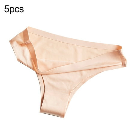 5Pcs Women Underwear Sexy Solid Color Low Waist Elastic Ultrathin G-String Seamless Thongs Khaki XXL
5Pcs Women Underwear Sexy Solid Color Low Waist Elastic Ultrathin G-String Seamless Thongs Khaki XXL