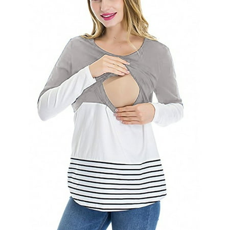 Uerlsty Pregnant Women Long Sleeve Maternity Nursing T-Shirt Breastfeeing Casual Tops
Uerlsty Pregnant Women Long Sleeve Maternity Nursing T-Shirt Breastfeeing Casual Tops