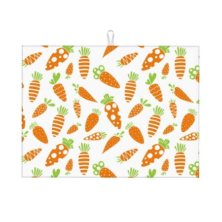 Dish Drying Mats for Kitchen Counter - Beautiful Carrot 18x24in Dish Drying Pad Coffee Mat with Hanging Loop Super Absorbent Kitchen Counter Mat Coffee Bar Accessories
Dish Drying Mats for Kitchen Counter - Beautiful Carrot 18x24in Dish Drying Pad Coffee Mat with Hanging Loop Super Absorbent Kitchen Counter Mat Coffee Bar Accessories