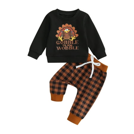 Bangyeer Toddler Baby Boy Girl Thanksgiving Clothes Set Turkey Print Sweatshirt and Plaid Pants Outfits
Bangyeer Toddler Baby Boy Girl Thanksgiving Clothes Set Turkey Print Sweatshirt and Plaid Pants Outfits