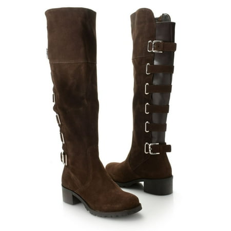 Matisse Leighton Suede Leather Buckle Detailed Knee-High Boots