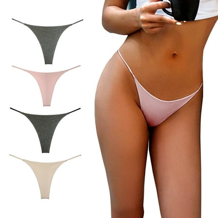 4 Pack Cotton Breathable thongs for Women No Show Seamless G-String Panties Underwear
4 Pack Cotton Breathable thongs for Women No Show Seamless G-String Panties Underwear