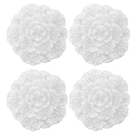 4Pcs Elegant Tablemats Flower Place Mats Table Setting Kitchen Table Mats for Dining Table Wedding Decorative
4Pcs Elegant Tablemats Flower Place Mats Table Setting Kitchen Table Mats for Dining Table Wedding Decorative