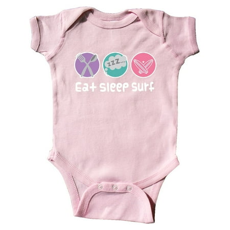 Inktastic Surfing Eat Sleep Surf Gift Gift Baby Girl Bodysuit