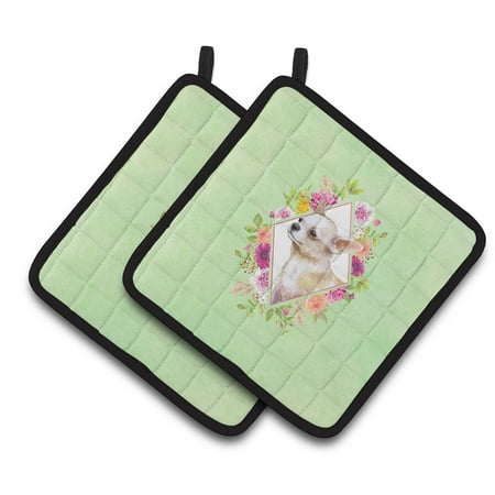 Carolines Treasures CK4289PTHD Chihuahua 2 Green Flowers Pair of Pot Holders 7.5HX7.5W multicolor
Carolines Treasures CK4289PTHD Chihuahua 2 Green Flowers Pair of Pot Holders 7.5HX7.5W multicolor