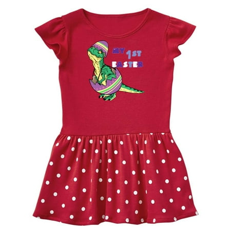 Inktastic My 1st Easter Baby Tyrannosaurus Rex inn Egg Gift Baby Girl Dress