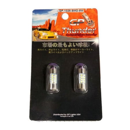 GP-Thunder 1028-SMD-8W 28 mm Festoon Map Dome Light Bulbs - White