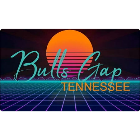 Bulls Gap Tennessee 4 X 2.25-Inch Fridge Magnet Retro Neon Design
