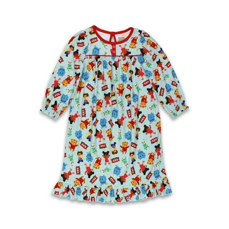 Daniel Tiger s Neighborhood Toddler Girls Granny Gown Nightgown (3T Blue)
