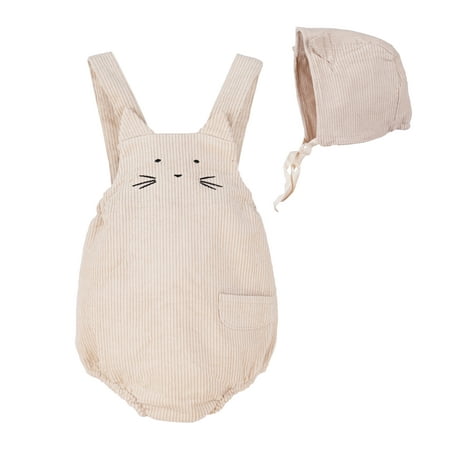 Salute Baby Girls Sleeveless Corduroy Overall Bodysuit Matching Baby Hat Sets Cat Overalls Casual Clothing Outfit Set Beige 18-24 Months
Salute Baby Girls Sleeveless Corduroy Overall Bodysuit Matching Baby Hat Sets Cat Overalls Casual Clothing Outfit Set Beige 18-24 Months