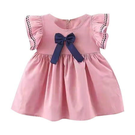 Rovga Kids Girls Baby Toddler Bodysuits Summer Dress Bow Small Flying Sleeve Crew Neck A Line Skirt School Style Casual Going Out
Rovga Kids Girls Baby Toddler Bodysuits Summer Dress Bow Small Flying Sleeve Crew Neck A Line Skirt School Style Casual Going Out