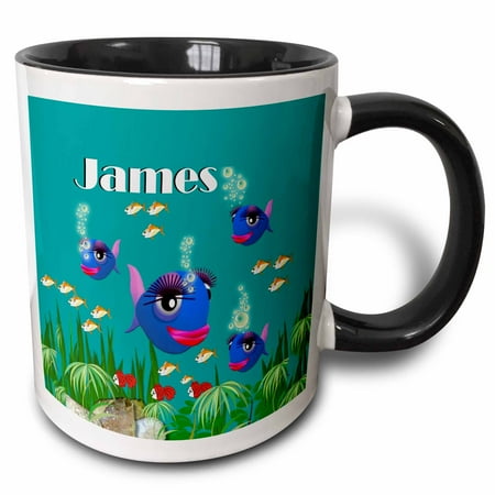 3dRose This vibrant artwork of Fish under the sea is personalized with the name James Two Tone Black Mug 11oz
3dRose This vibrant artwork of Fish under the sea is personalized with the name James Two Tone Black Mug 11oz