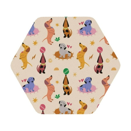 Pofeuu Dogs In Different Poses Print Leather Coasters Set of 6 Round Cups Mugs Mat Pad for Home Kitchen Heat Resistant Drink Coasters Hexagon
Pofeuu Dogs In Different Poses Print Leather Coasters Set of 6 Round Cups Mugs Mat Pad for Home Kitchen Heat Resistant Drink Coasters Hexagon