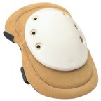 Allegro Welding Knee Pads, Elastic Strap; Quick-Release Buckle, Tan; White